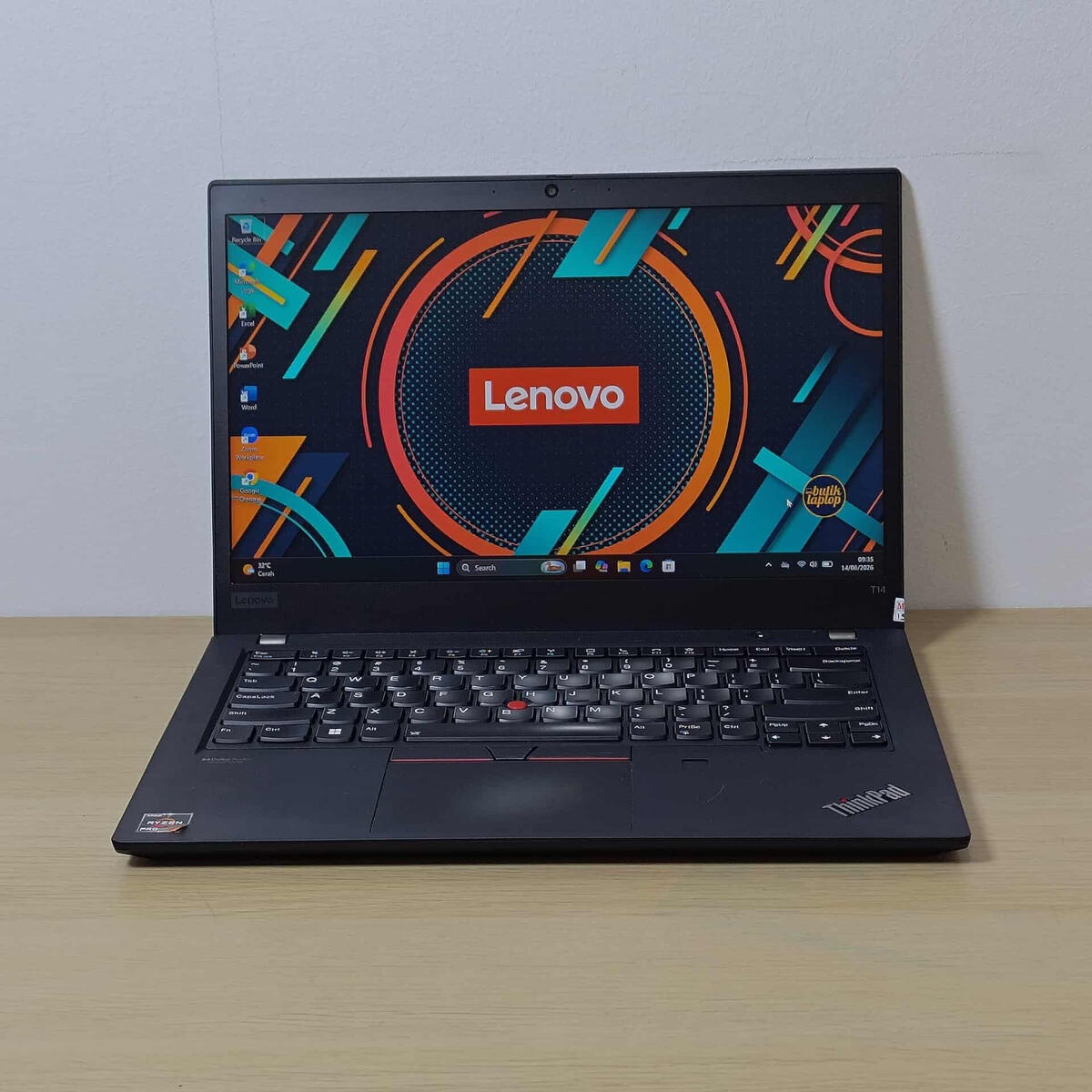 Lenovo Thinkpad T14G2 Depan Tengah Lenovo Thinkpad T14G2 Tengah Butik Laptop